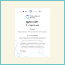 Диплом 2й сетепени лауреата конкурса.
